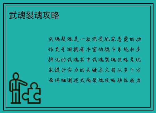 武魂裂魂攻略